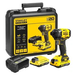 Stanley Fatmax Atornillador de Impacto SFMCF820D2K-QW Brushless Litio 18V 190 Nm 2 Baterías 2Ah