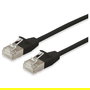 EQUIP 606175 Cable de Red RJ45 Cat6A F/FTP 1.5 m, SlimFlex, LSZH, Negro, Plug & Play, 10GBase-T, PoE+/Active PoE, 10 Gbit/s, 500 MHz