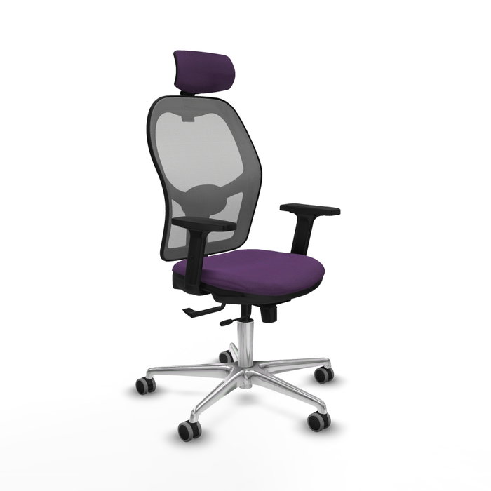 PIQUERAS Y CRESPO Silla de oficina Jorquera con mecanismo Sincro/Traslack, Morado y Gris PIQUERAS Y CRESPO Silla de oficina Jorquera con mecanismo Sincro/Traslack, Morado y Gris