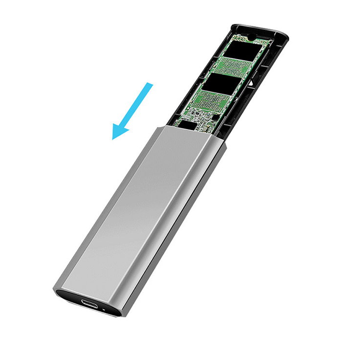 LogiLink Carcasa para SSD USB 3.2 Gen2 USB-C a PCIe NVMe