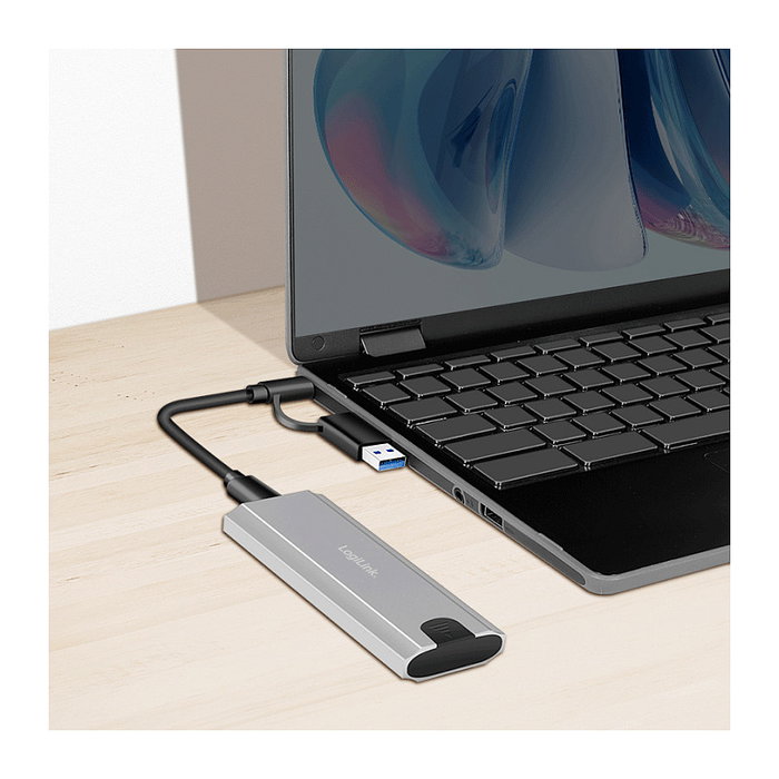 LogiLink Carcasa para SSD USB 3.2 Gen2 USB-C a PCIe NVMe