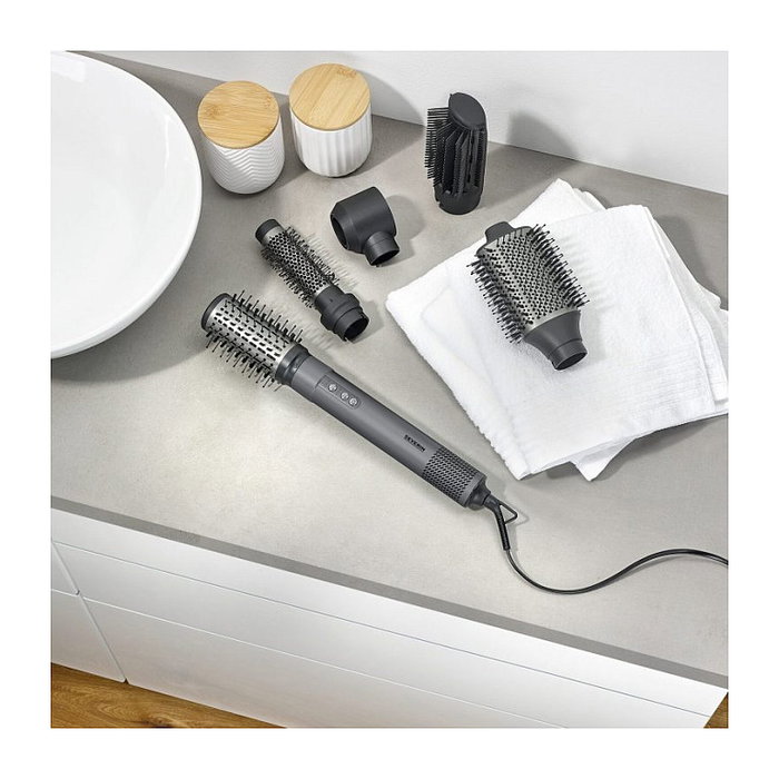 Severin WL 0683 Warmluftbürste Kit de Peluquería Antracita y Plata Severin WL 0683 Warmluftbürste Kit de Peluquería Antracita y Plata