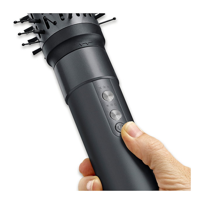 Severin SEV1744785035156 Cepillo de Peinado Iónico Multiestilizador 5 en 1 con Motor BLDC 1500 W y 5 Accesorios - Color Gris y Negro