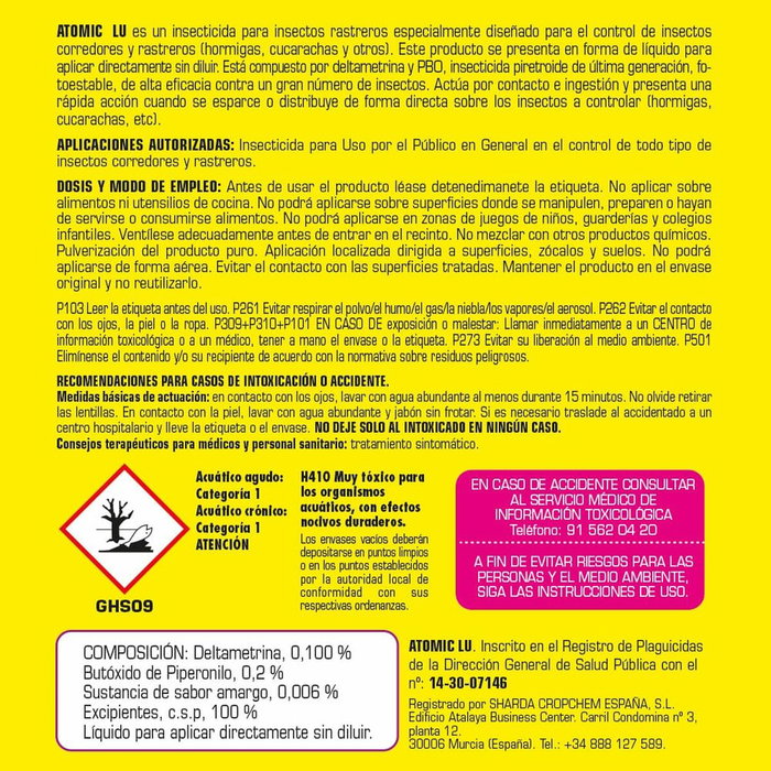 Flower Insecticida antihormigas Atomic LU, pistola pulverizadora, 750 ml Flower Insecticida antihormigas Atomic LU, pistola pulverizadora, 750 ml