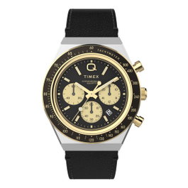 Timex TW2W64300 con correa de cuero negro y esfera negra