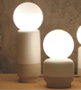 DKD Home Decor Lámpara de Sobremesa de Cerámica y Cristal Bicolor G9