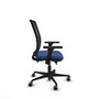 PIQUERAS Y CRESPO Silla de oficina Haches con mecanismo Sincro/Traslack, Azul marino y Negro