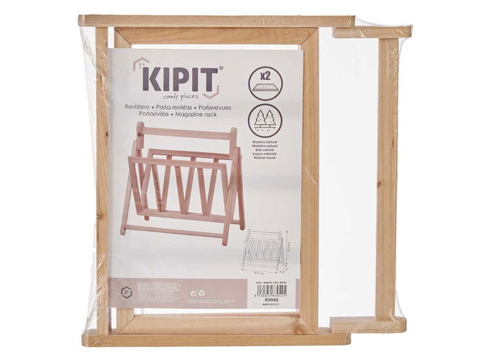 Kipit Revistero Natural Madera Marron 30x37.5x36.5 cm (Set de 12) Kipit Revistero Natural Madera Marron 30x37.5x36.5 cm (Set de 12)