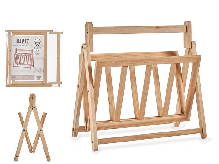 Kipit Revistero Natural Madera Marron 30x37.5x36.5 cm (Set de 12) Kipit Revistero Natural Madera Marron 30x37.5x36.5 cm (Set de 12)