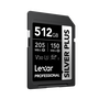Lexar LSDSIPL512G-BNNNG Tarjeta SDXC Professional SILVER PLUS 512 GB UHS-I U3 V30 Velocidad Lectura 205 MB/s Escritura 150 MB/s