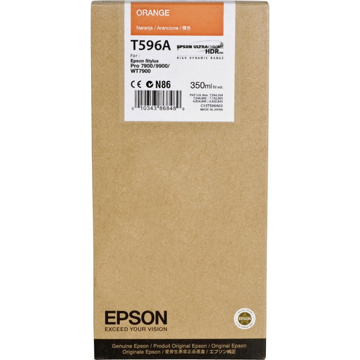 Epson Cartucho de Tinta Naranja T596A 350 ml para Stylus Pro 7900/9900