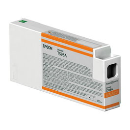 Epson Original T596A Cartucho de Tinta C13T596A00 Orange/Naranja, Tinta Base Pigmentos 350ml, Compatible con Stylus Pro 7900/9900