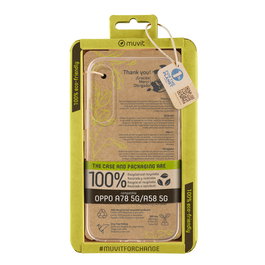 Muvit Funda Recycletek para Oppo A78 5G - Protección Ecológica Fabricada con Materiales Reciclados