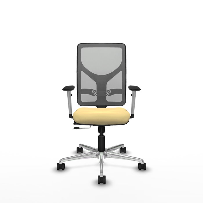 PIQUERAS Y CRESPO Silla de oficina Motilla con mecanismo Sincro/Traslack, Crema y Gris