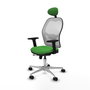 PIQUERAS Y CRESPO Silla de oficina Jorquera con mecanismo Sincro/Traslack Verde y Blanco
