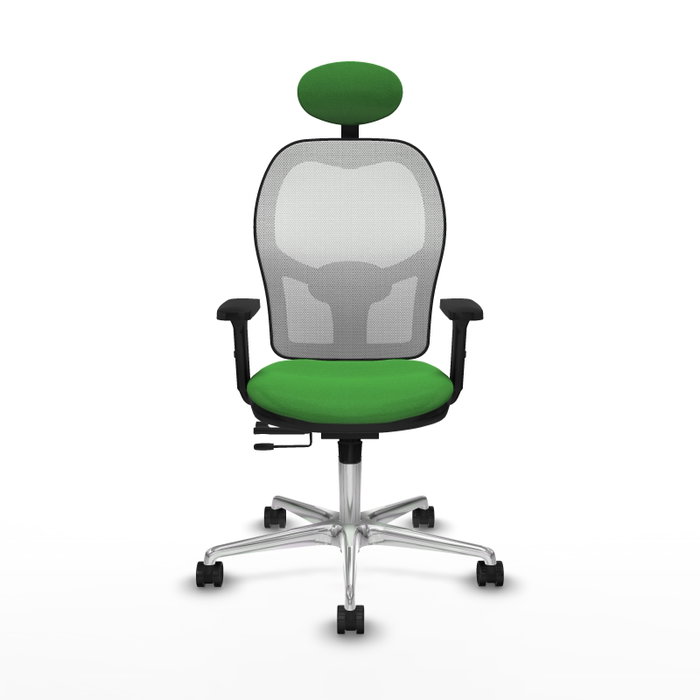 PIQUERAS Y CRESPO Silla de oficina Jorquera con mecanismo Sincro/Traslack Verde y Blanco