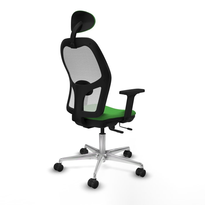 PIQUERAS Y CRESPO Silla de oficina Jorquera con mecanismo Sincro/Traslack Verde y Blanco