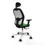 PIQUERAS Y CRESPO Silla de oficina Jorquera con mecanismo Sincro/Traslack Verde y Blanco