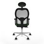 PIQUERAS Y CRESPO Silla de oficina Jorquera con mecanismo Sincro/Traslack Verde y Blanco