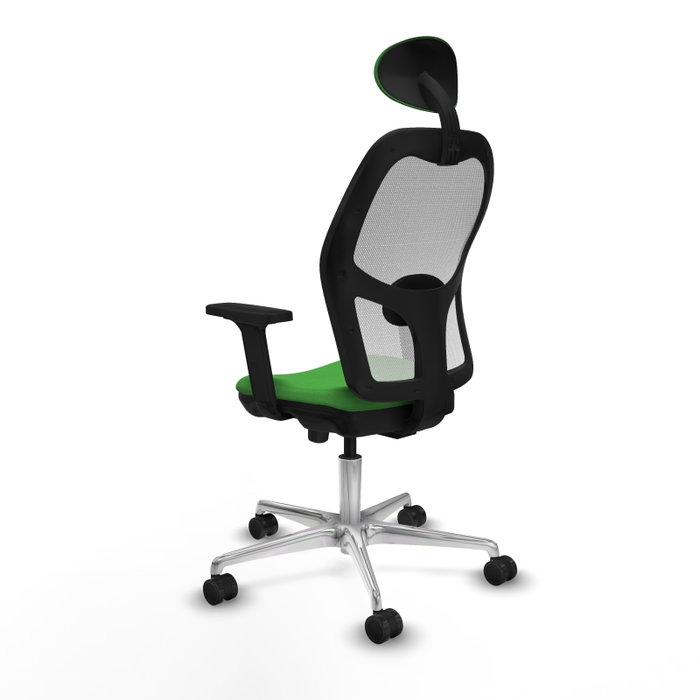 PIQUERAS Y CRESPO Silla de oficina Jorquera con mecanismo Sincro/Traslack Verde y Blanco