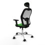 PIQUERAS Y CRESPO Silla de oficina Jorquera con mecanismo Sincro/Traslack Verde y Blanco