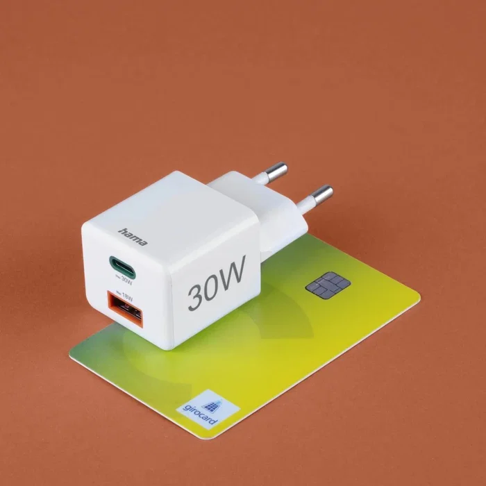 Hama Cargador USB Rápido Doble Puerto 30W PD QC 3.0 Blanco Compacto (00201992) - Smartphone, Tablet, AirPods, Universal Hama Cargador USB Rápido Doble Puerto 30W PD QC 3.0 Blanco Compacto (00201992) - Smartphone, Tablet, AirPods, Universal