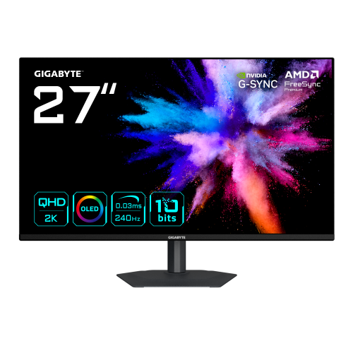 GIGABYTE GO27Q24A Monitor Gaming QD-OLED 27” QHD 240Hz 0,03ms Negro GIGABYTE GO27Q24A Monitor Gaming QD-OLED 27” QHD 240Hz 0,03ms Negro