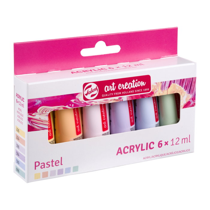 Talens Art Creation Set de pintura acrílica colores pastel 6 x 12 ml Talens Art Creation Set de pintura acrílica colores pastel 6 x 12 ml