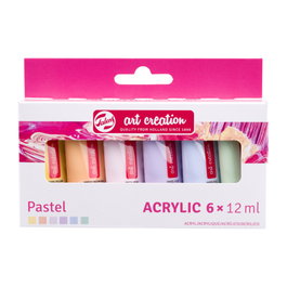 Talens Art Creation Set de pintura acrílica colores pastel 6 x 12 ml
