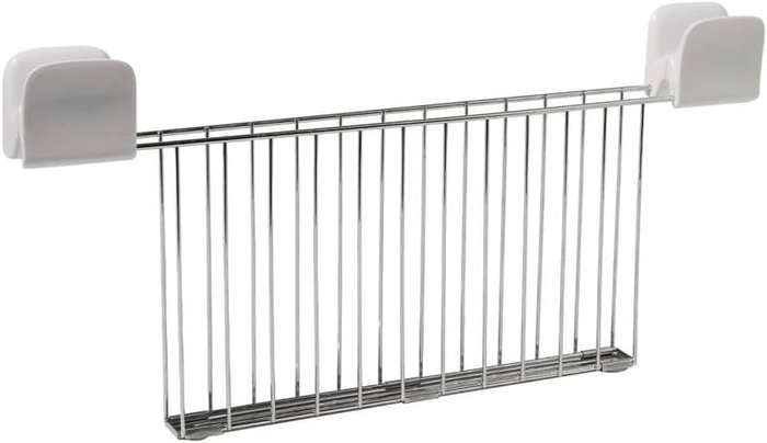 Alessi Pinza de Tostador en Acero Inox 18/10 y PVC Blanco SG68RACK W Alessi Pinza de Tostador en Acero Inox 18/10 y PVC Blanco SG68RACK W