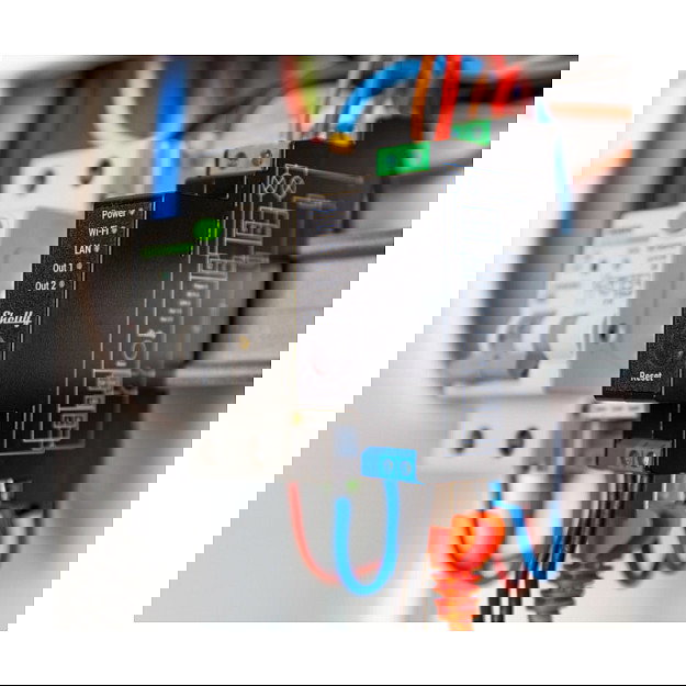 Shelly Relé Pro 2PM WLAN LAN Max. 25A 2 Canales 1 Fase Medición DIN-Rail