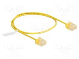 DeLOCK Cable de red RJ45 Cat.6 UTP Ultra Slim 0,5 m Amarillo