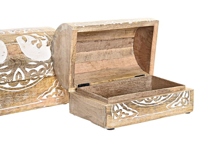 DKD Home Decor Set de 2 Joyeros de Mango Árbol de la Vida DKD Home Decor Set de 2 Joyeros de Mango Árbol de la Vida