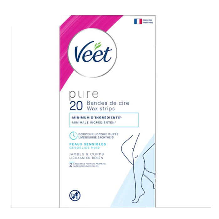 Veet Pure 20 Bandas de Cera para Piel Sensible Veet Pure 20 Bandas de Cera para Piel Sensible
