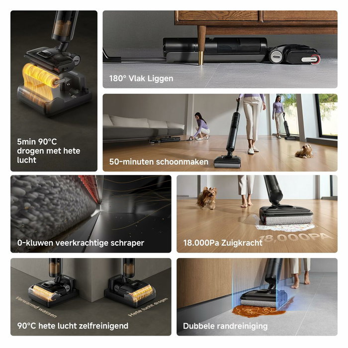 Dreame H12 Pro FlexReach Aspiradora escoba con 18.000 Pa y secado con aire caliente Dreame H12 Pro FlexReach Aspiradora escoba con 18.000 Pa y secado con aire caliente