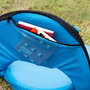 Aktive Asiento plegable azul con respaldo ajustable