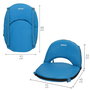 Aktive Asiento plegable azul con respaldo ajustable