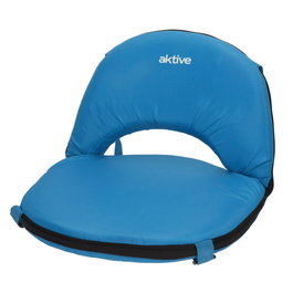 Aktive Asiento plegable azul con respaldo ajustable