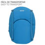 Aktive Asiento plegable azul con respaldo ajustable