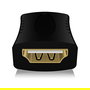 ICY BOX Adaptador HDMI IB-CB005, Hembra a Hembra, Negro, 4K UHD 3840x2160, Contactos Chapados en Oro