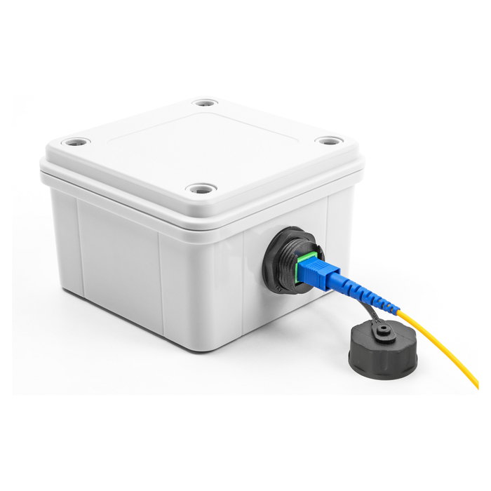DeLOCK 88032 Conector de fibra óptica SC Simplex hembra a SC Simplex hembra con tapa impermeable