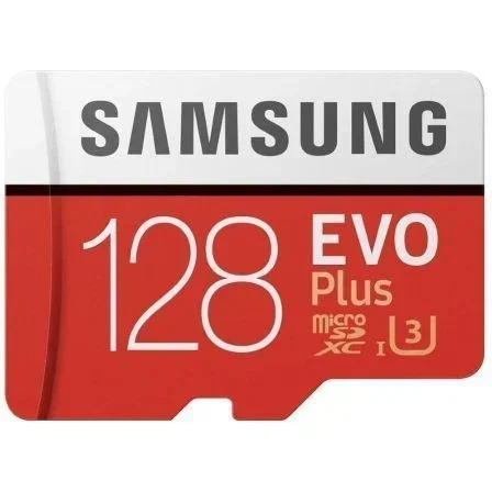 TARJETA MICROSD XC + ADAPTADOR SAMSUNG EVO PLUS - 128GB - CLASE 10 - 100MB/S