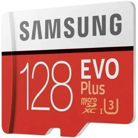 TARJETA MICROSD XC + ADAPTADOR SAMSUNG EVO PLUS - 128GB - CLASE 10 - 100MB/S