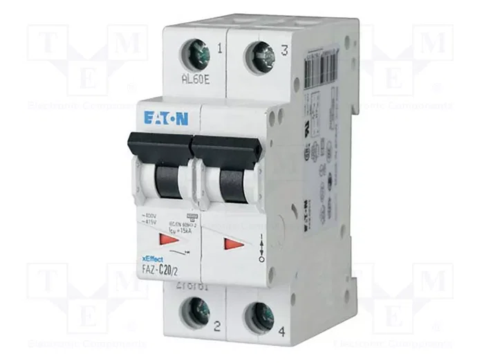EATON ELECTRIC FAZ-B8/2 Interruptor magnetotérmico 8A 2 polos EATON ELECTRIC FAZ-B8/2 Interruptor magnetotérmico 8A 2 polos