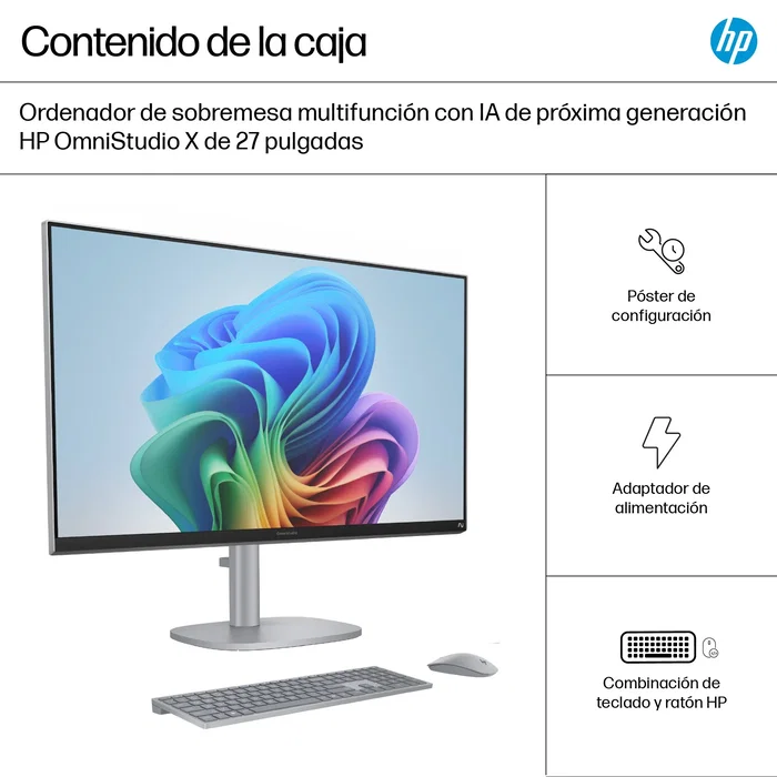 HP OmniStudio X 27-CS1006NS Intel Core Ultra 5, 16GB, 1TB SSD, 27 pulgadas, Plata HP OmniStudio X 27-CS1006NS Intel Core Ultra 5, 16GB, 1TB SSD, 27 pulgadas, Plata