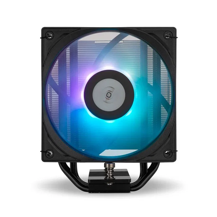 NOX Hummer R-400 ARGB - Refrigerador de aire para CPU, 12 cm, 2200 RPM, 4 tubos de calor, Negro, Compatible con LGA 1200/1700/AM4/AM5