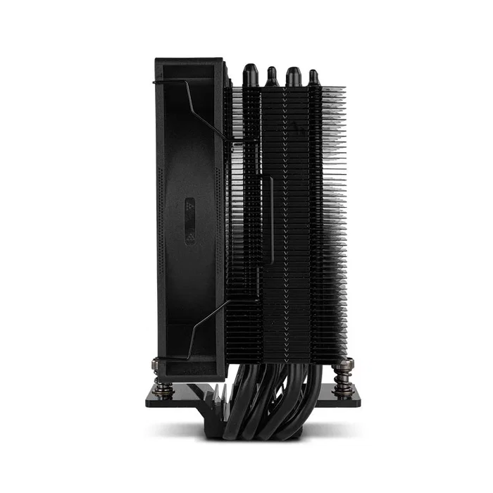 NOX Hummer R-400 ARGB - Refrigerador de aire para CPU, 12 cm, 2200 RPM, 4 tubos de calor, Negro, Compatible con LGA 1200/1700/AM4/AM5