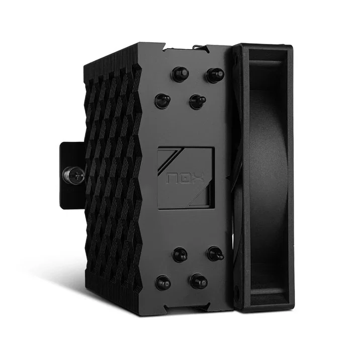 NOX Hummer R-400 ARGB - Refrigerador de aire para CPU, 12 cm, 2200 RPM, 4 tubos de calor, Negro, Compatible con LGA 1200/1700/AM4/AM5
