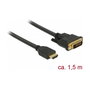 DeLOCK 85653 Cable Adaptador de Vídeo HDMI a DVI Bidireccional 1,5 m