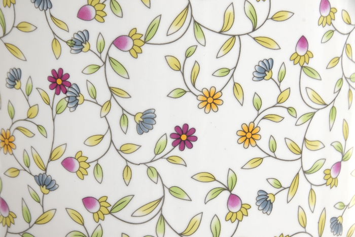 DKD Home Decor Paraguero Blanco Multicolor Porcelana Flores 19 x 45 x 19 cm (2 Unidades) DKD Home Decor Paraguero Blanco Multicolor Porcelana Flores 19 x 45 x 19 cm (2 Unidades)